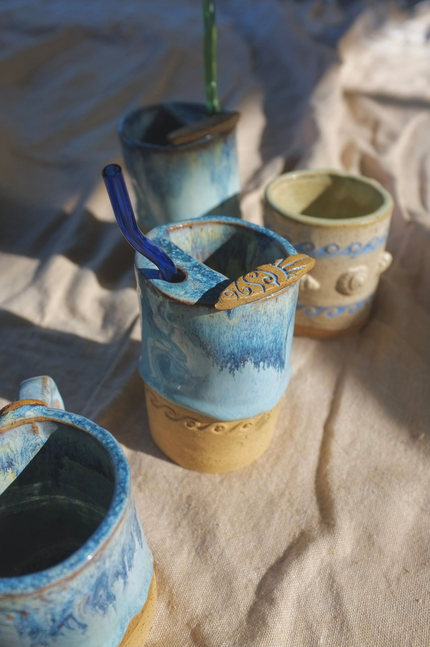Ocean Blue Swirl Tumbler